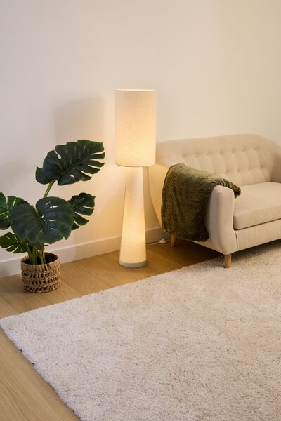 Lampa podłogowa BOUCLE, Ø 28 x 124 cm, biała