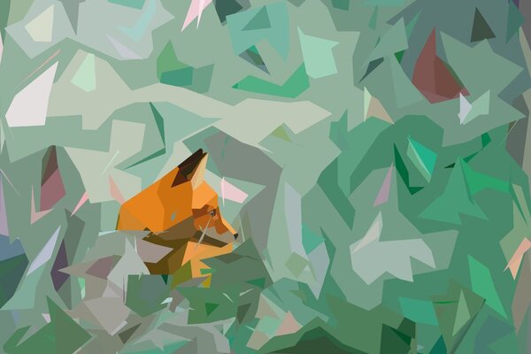 Tapeta lis z abstrrakcyjnymi detalami