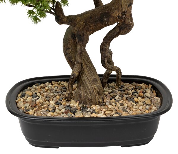 Sztuczne drzewko Bonsai POLIN, czarna ceramiczna donica, 72 x 36 x 86 cm