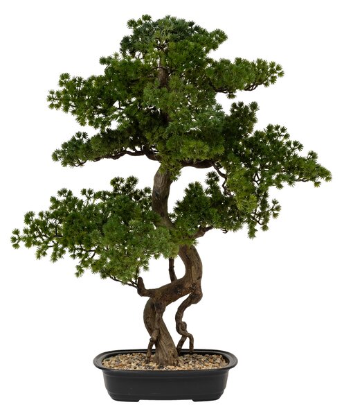 Sztuczne drzewko Bonsai POLIN, czarna ceramiczna donica, 72 x 36 x 86 cm
