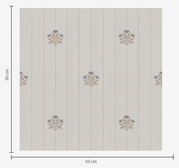 Tapety Delikatne kwiatowe ornamenty i pionowe paski, Unikalne tapety, a01282 : Uwalls.pl