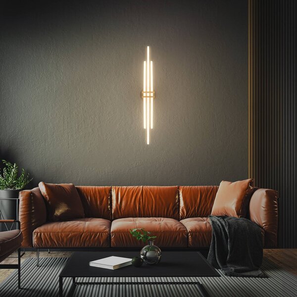 Briloner Lampa sufitowa LED Tinka, jasne drewno, salon / jadalnia, metal, nowoczesny