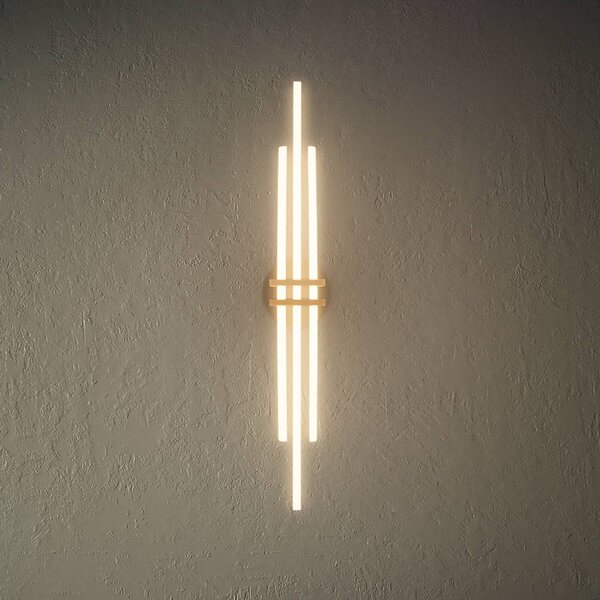 Briloner Lampa sufitowa LED Tinka, jasne drewno, salon / jadalnia, metal, nowoczesny