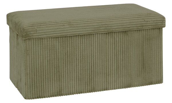 Podwójna pufa składana ARUM sztruksowa 76 x 38 x 38 cm