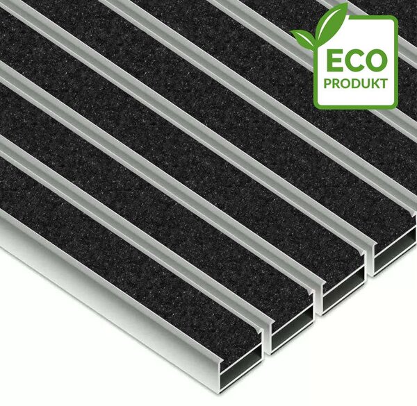Clean ECO Ryps 40 x 60 cm - ekologiczna wycieraczka aluminiowa czarny 12 mm Brak