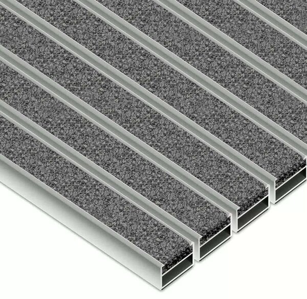 Clean ECO Ryps 40 x 60 cm - ekologiczna wycieraczka aluminiowa szary 12 mm Brak