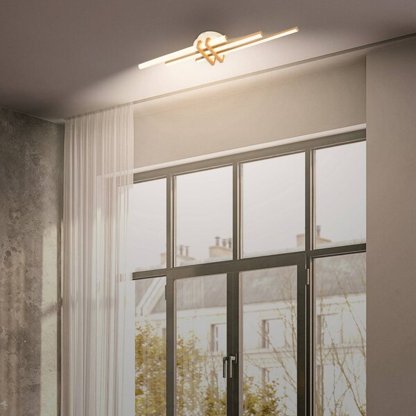 Briloner Lampa sufitowa LED Tinka, aluminiowy / szary / cynkowy, salon / jadalnia, metal, nowoczesny