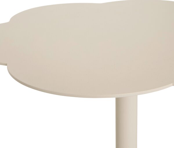 Stolik boczny FLORA Ø 43 cm, blat w kształcie kwiatu, metal