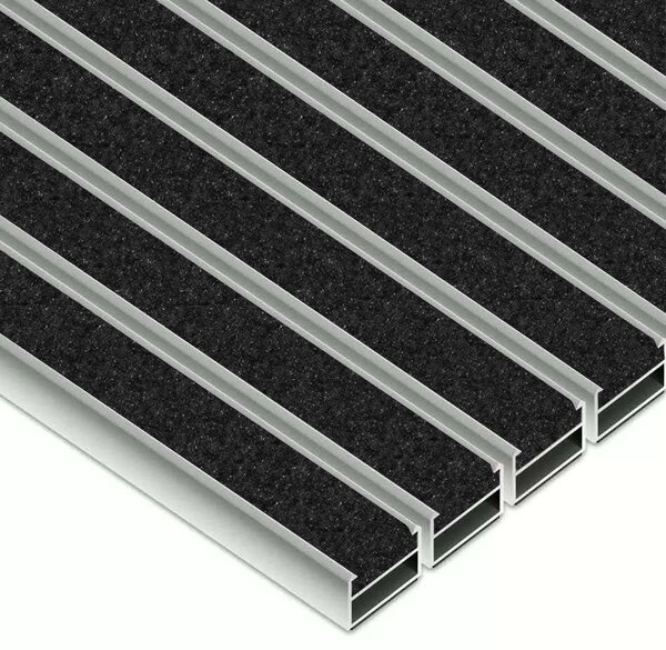Clean ECO Ryps 40 x 60 cm - ekologiczna wycieraczka aluminiowa czarny 17 mm Brak