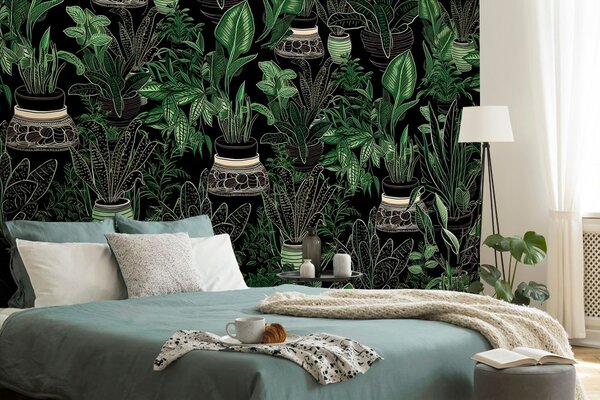 Tapeta z botanicznym wzorem