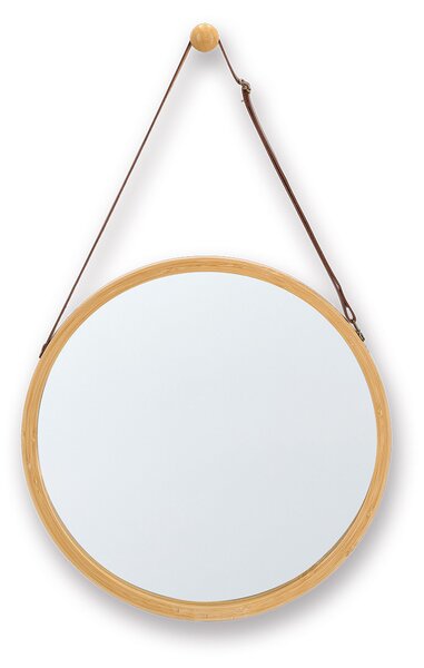 Lustro ścienne bambusowe okrągłe ZELLER, Ø 38 cm