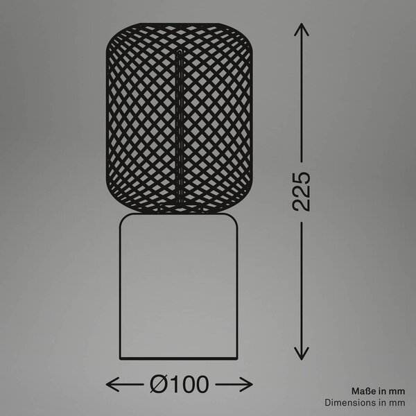 Briloner Lampka nocna do sypialni Rist, czarny, salon / jadalnia, metal, nowoczesny