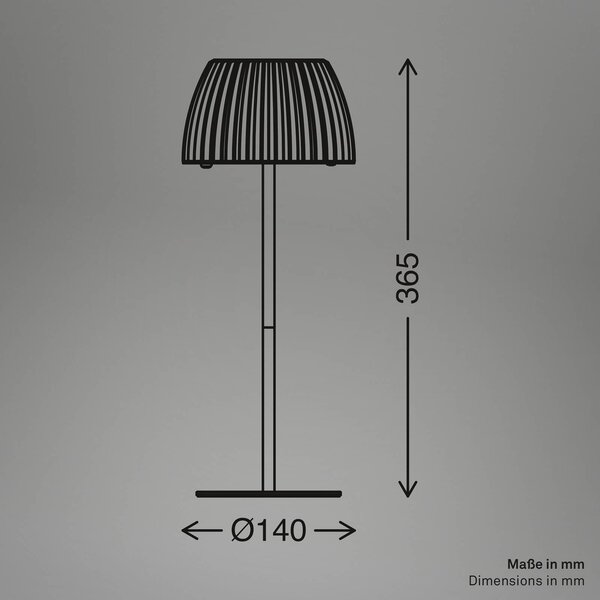 Briloner Lampa stołowa LED Loca, możliwość ściemniania, brązowy / rdzawy, salon / jadalnia, metal, nowoczesny