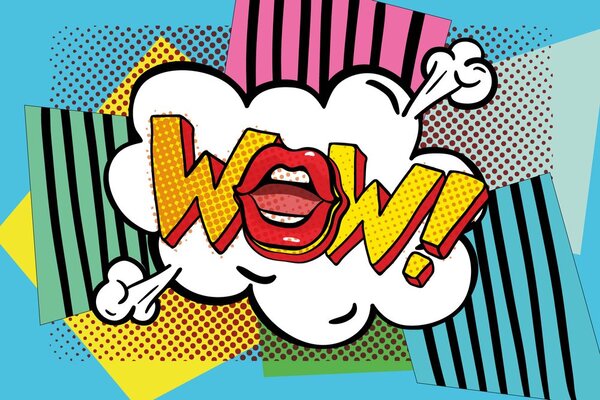 Tapeta w pop art stylu - WOW!