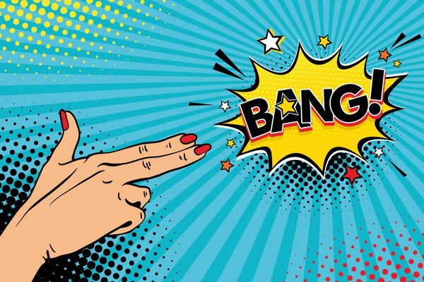 Tapeta w pop art motywie - BANG!