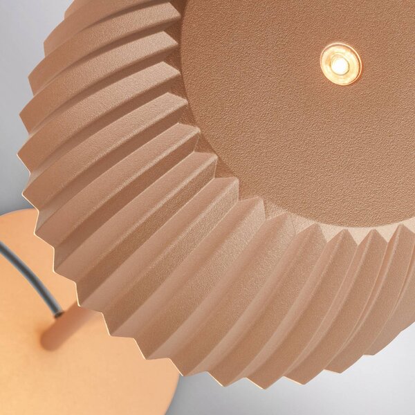 Briloner Lampa stołowa LED Loca, możliwość ściemniania, brązowy / rdzawy, salon / jadalnia, metal, nowoczesny
