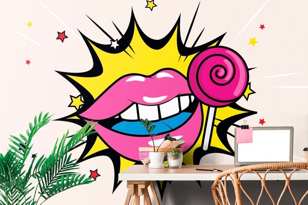 Tapeta słodki pop art lizak
