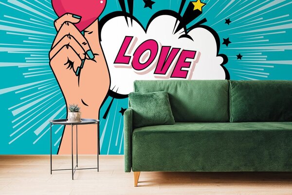 Tapeta w pop art stylu - LOVE