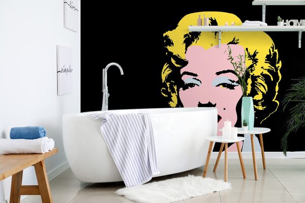 Tapeta pop art Marilyn Monroe na czarnym tle