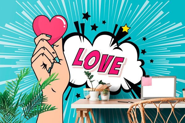 Tapeta w pop art stylu - LOVE