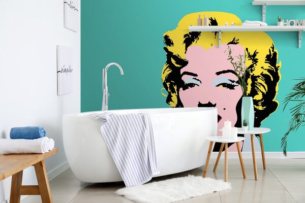 Tapeta ikona Marilyn Monroe w pop art stylu