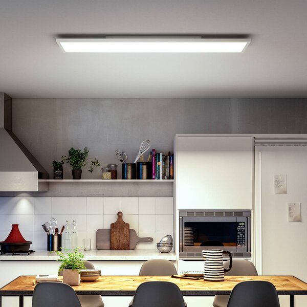 Philips Hue Inteligentna lampa sufitowa Aurelle, możliwość ściemniania, biały / opal, salon / jadalnia, metal, nowoczesny