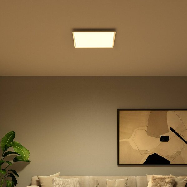 Philips Hue Inteligentna lampa sufitowa Surimu, możliwość ściemniania, biały / opal, salon / jadalnia, aluminium, nowoczesny