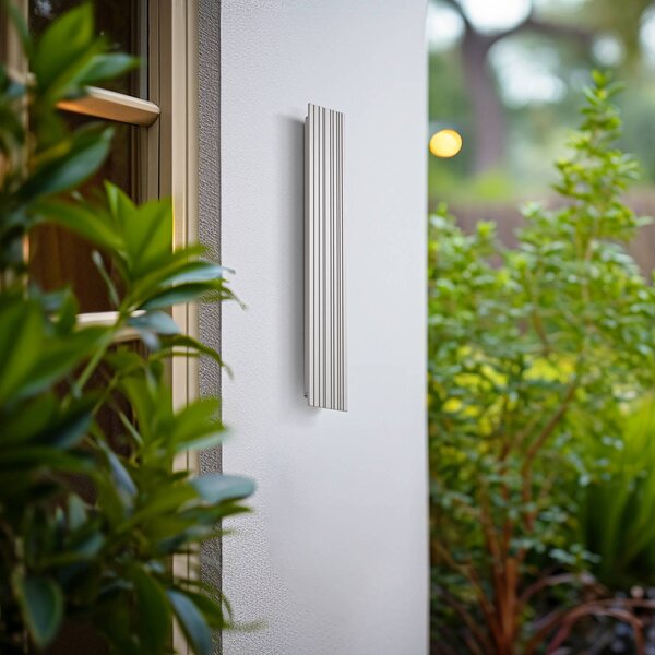 Kinkiet zewnętrzny LED Melira Lucande, aluminiowy / szary / cynkowy, aluminium, nowoczesny