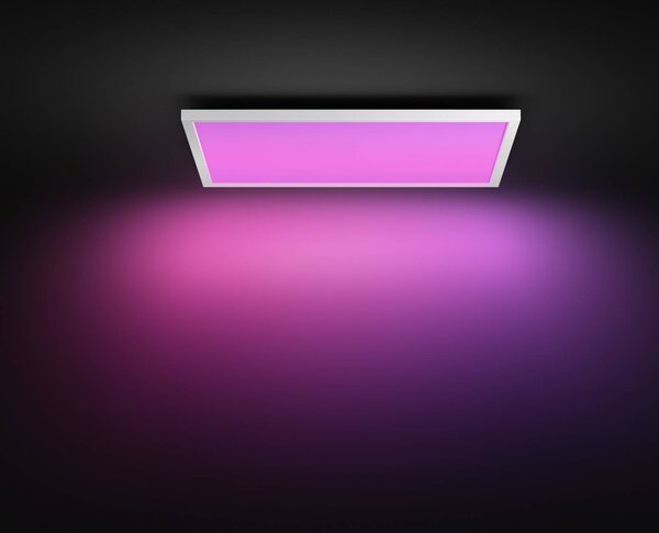 Philips Hue Inteligentna lampa sufitowa Surimu, możliwość ściemniania, biały / opal, salon / jadalnia, aluminium, nowoczesny