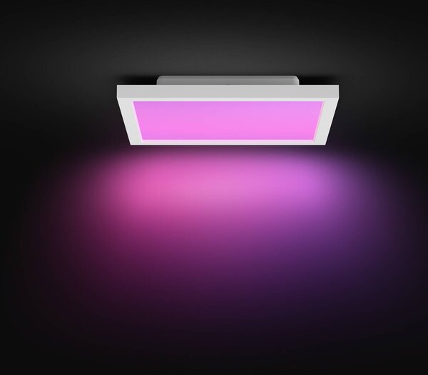 Philips Hue Inteligentna lampa sufitowa Surimu, możliwość ściemniania, biały / opal, salon / jadalnia, aluminium, nowoczesny