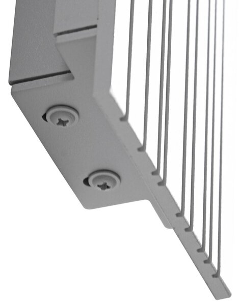 Kinkiet zewnętrzny LED Melira Lucande, aluminiowy / szary / cynkowy, aluminium, nowoczesny