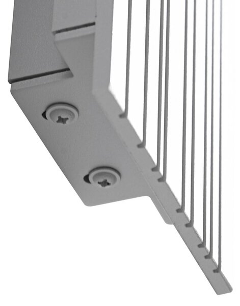 Kinkiet zewnętrzny LED Melira Lucande, aluminiowy / szary / cynkowy, aluminium, nowoczesny