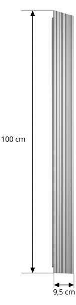 Kinkiet zewnętrzny LED Melira Lucande, aluminiowy / szary / cynkowy, aluminium, nowoczesny