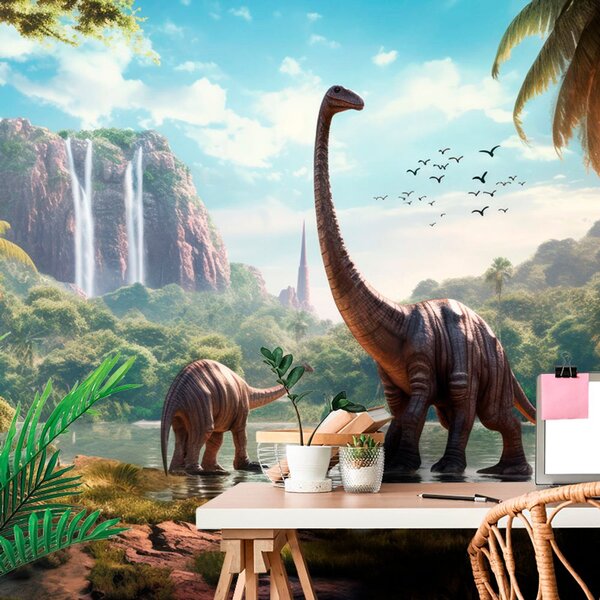 Tapeta nieznana kraina dinozaurów
