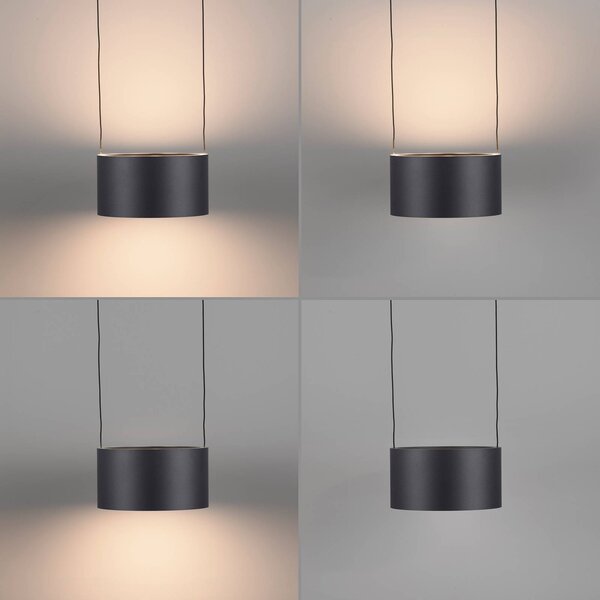 PURE Lampa wisząca Clipse, możliwość ściemniania, aluminiowy / szary / cynkowy, salon / jadalnia, metal, nowoczesny