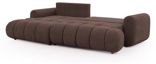 Narożnik Lutario Mini z funkcją spania lewostronny - brązowy szenil Vibe 26