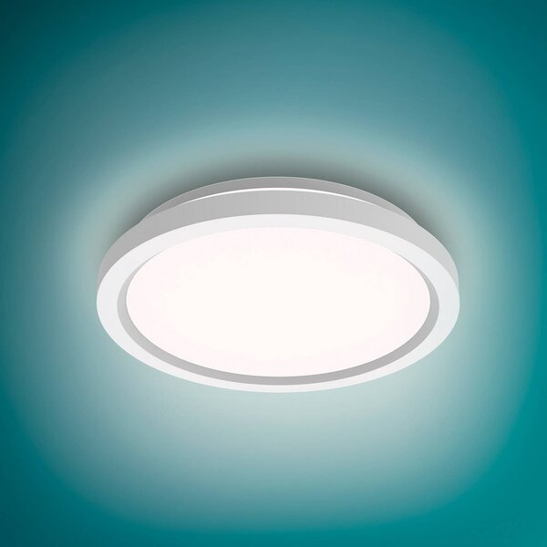 Philips Lampa sufitowa LED Aio RD, możliwość ściemniania, biały / opal, przedpokój, metal, nowoczesny