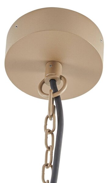 Lucande Lampa wisząca zewnętrzna Ferda, brązowa, IP44, szkło, E27 Ferda Lucande, możliwość ściemniania, brązowy / rdzawy, aluminium, nowoczesny