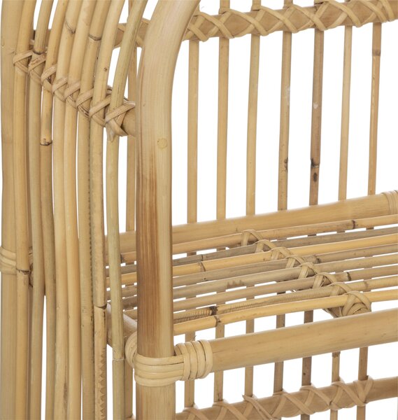 Biblioteczka na książki, rattanowa, 76 cm