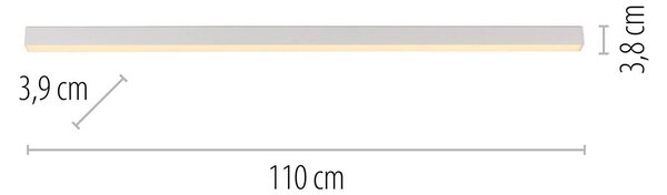 PURE Lampa sufitowa LED Lines, możliwość ściemniania, biały / opal, salon / jadalnia, aluminium, nowoczesny