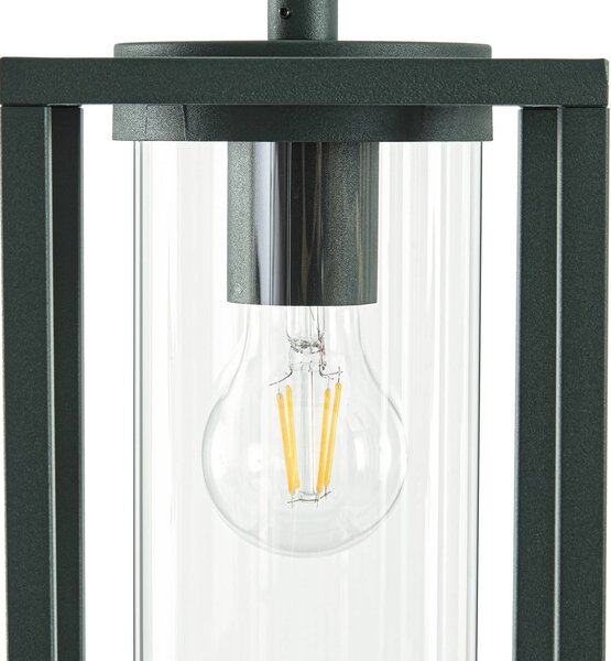 Lucande Lampa wisząca zewnętrzna Ferda, zielona, IP44, szkło, E27 Ferda Lucande, możliwość ściemniania, zielony, aluminium, nowoczesny