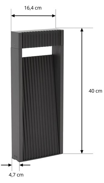 Lampa ogrodowa stojąca Tavion Lucande, czarny, aluminium, nowoczesny