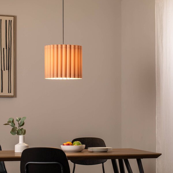 Lampa wisząca Aria Duolla, możliwość ściemniania, brązowy / rdzawy, salon / jadalnia, tkanina / materiał / jedwab