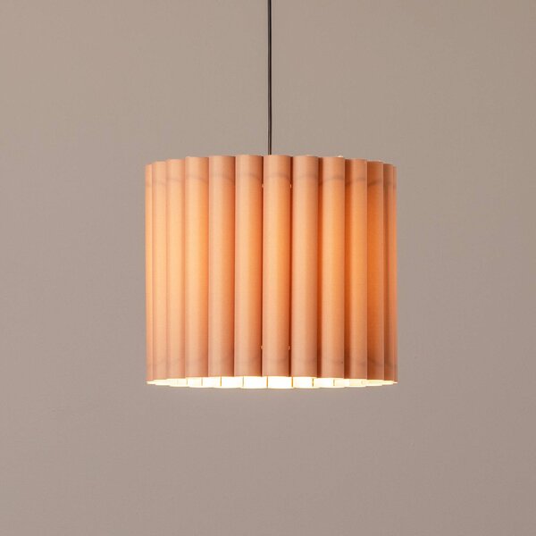 Lampa wisząca Aria Duolla, możliwość ściemniania, brązowy / rdzawy, salon / jadalnia, tkanina / materiał / jedwab