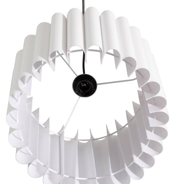 Lampa wisząca Aria Duolla, możliwość ściemniania, biały / opal, salon / jadalnia, tkanina / materiał / jedwab