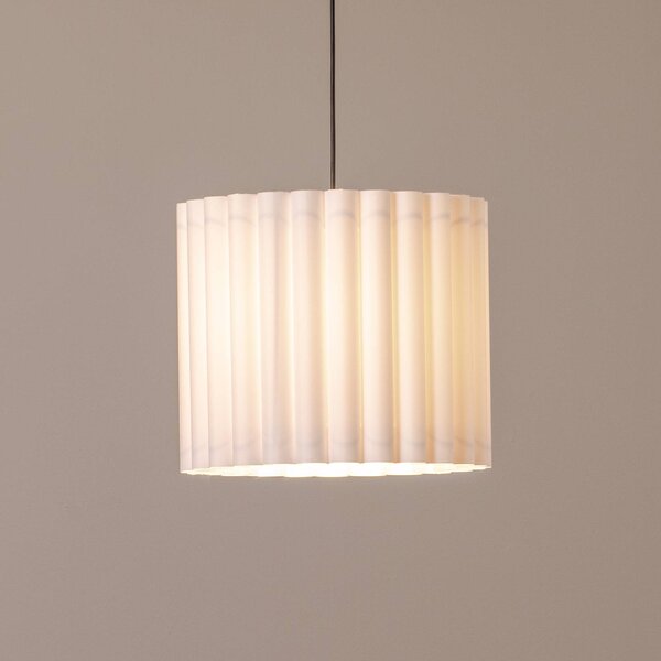 Lampa wisząca Aria Duolla, możliwość ściemniania, biały / opal, salon / jadalnia, tkanina / materiał / jedwab