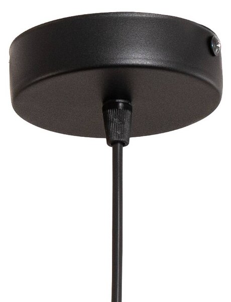 Lampa wisząca Aria Duolla, możliwość ściemniania, czarny, salon / jadalnia, tkanina / materiał / jedwab