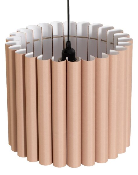 Lampa wisząca Aria Duolla, możliwość ściemniania, brązowy / rdzawy, salon / jadalnia, tkanina / materiał / jedwab
