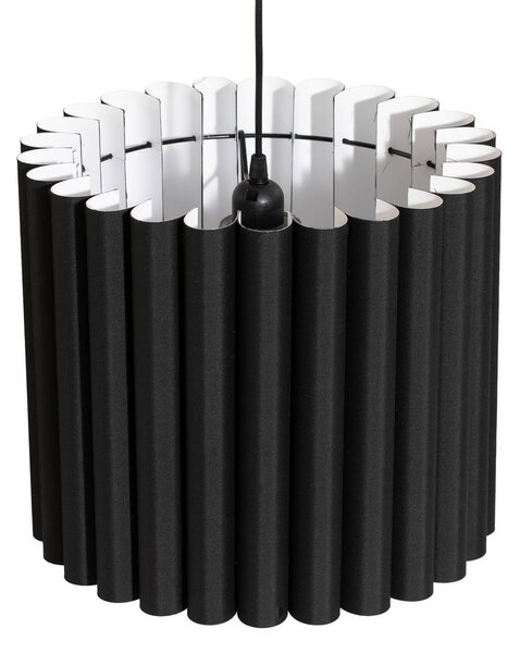 Lampa wisząca Aria Duolla, możliwość ściemniania, czarny, salon / jadalnia, tkanina / materiał / jedwab
