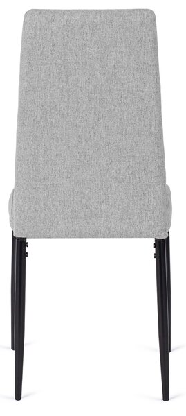 Zestaw Stół Prostokątny Rozkładany CLARK 120-160 cm Dąb Artisan/Czarny i 4 Krzesła Tapicerowane TEX Szare
